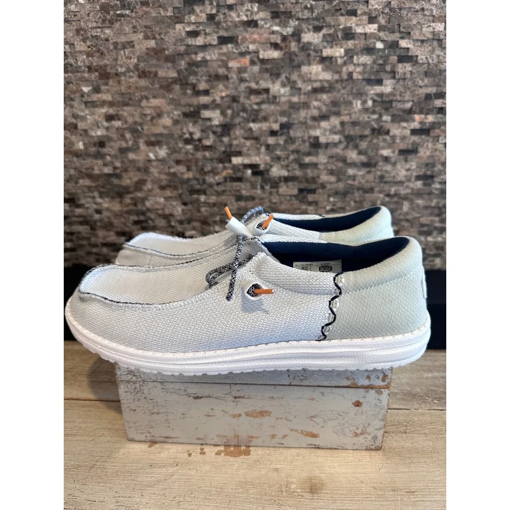 Hey Dude Wally Funk Open Mesh White White Mens Loafers 40898-143 Size 12 NEW